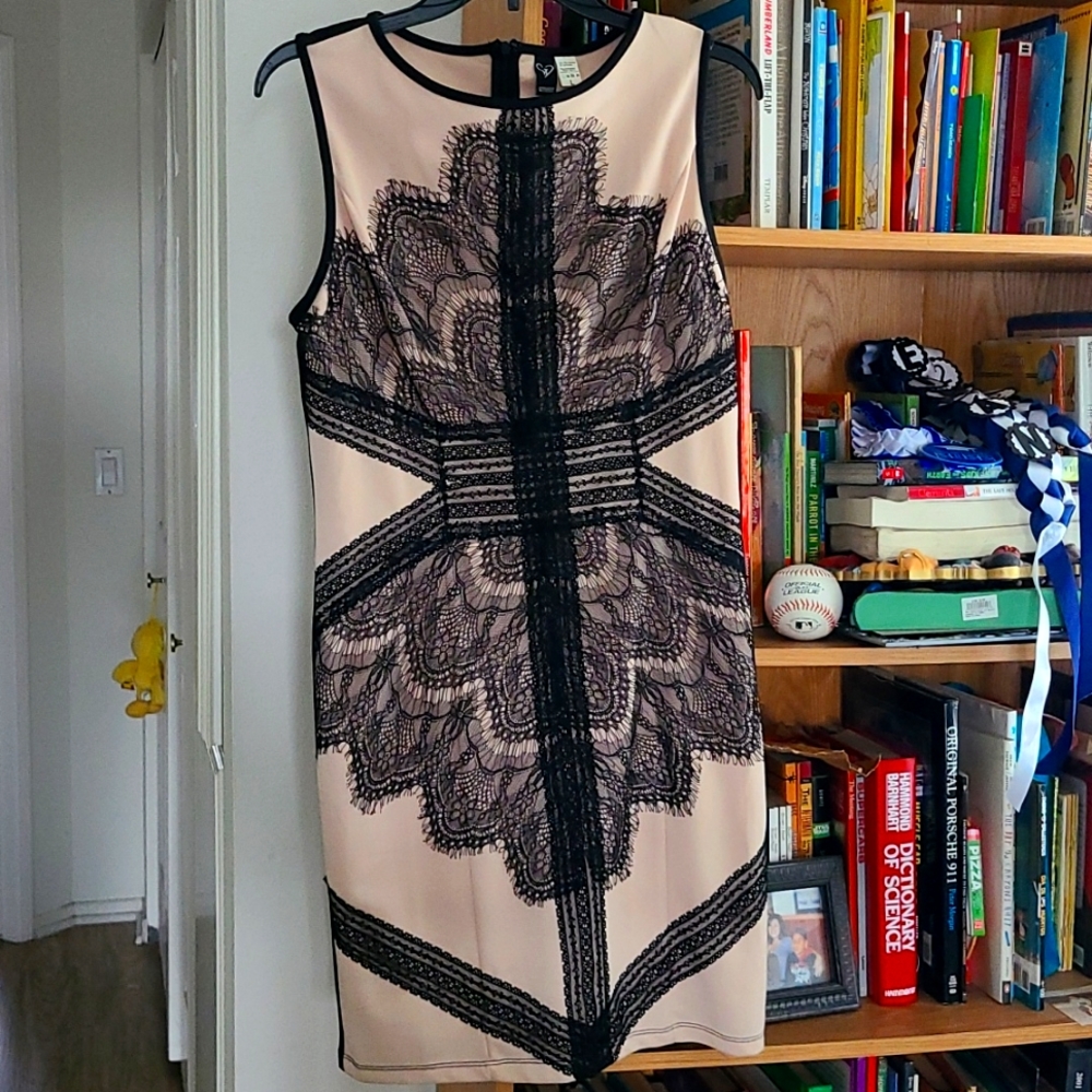 Windsor Black and Nude dress size L